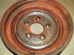 Old car rim before powder coating
